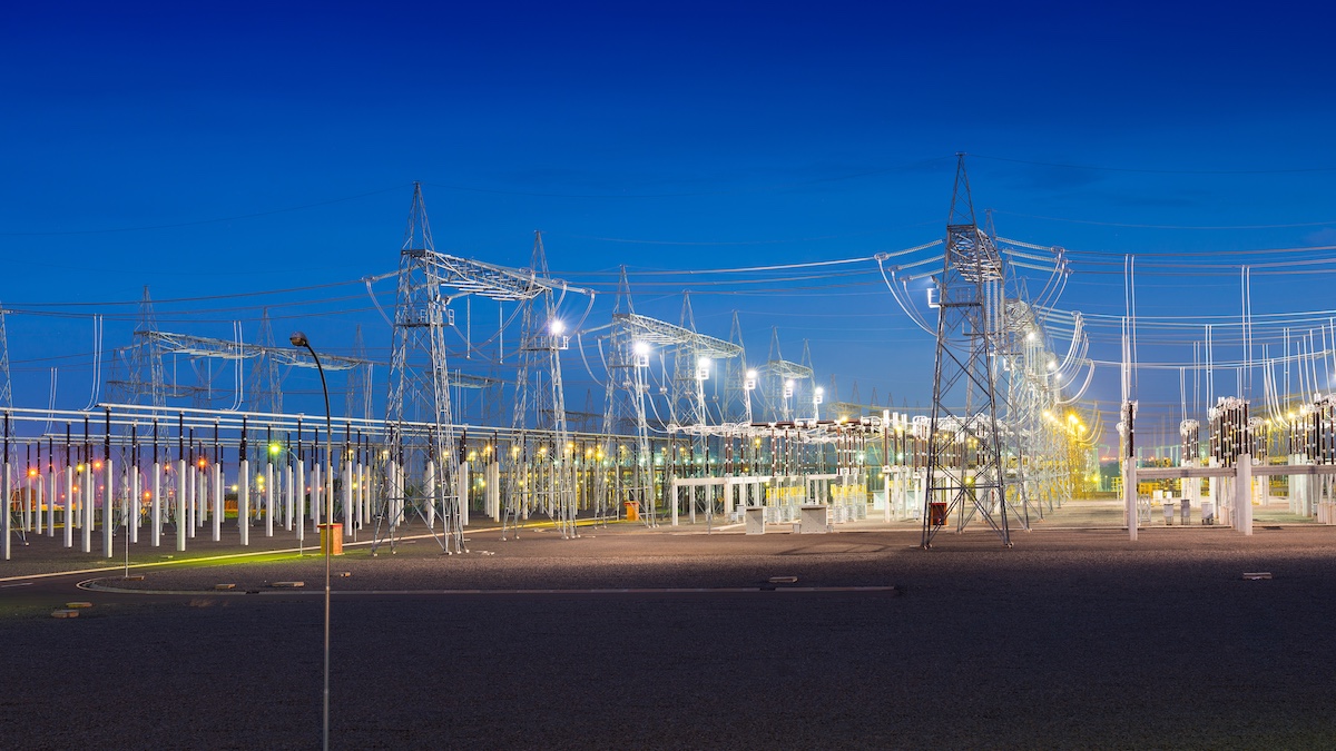 Power plant at night