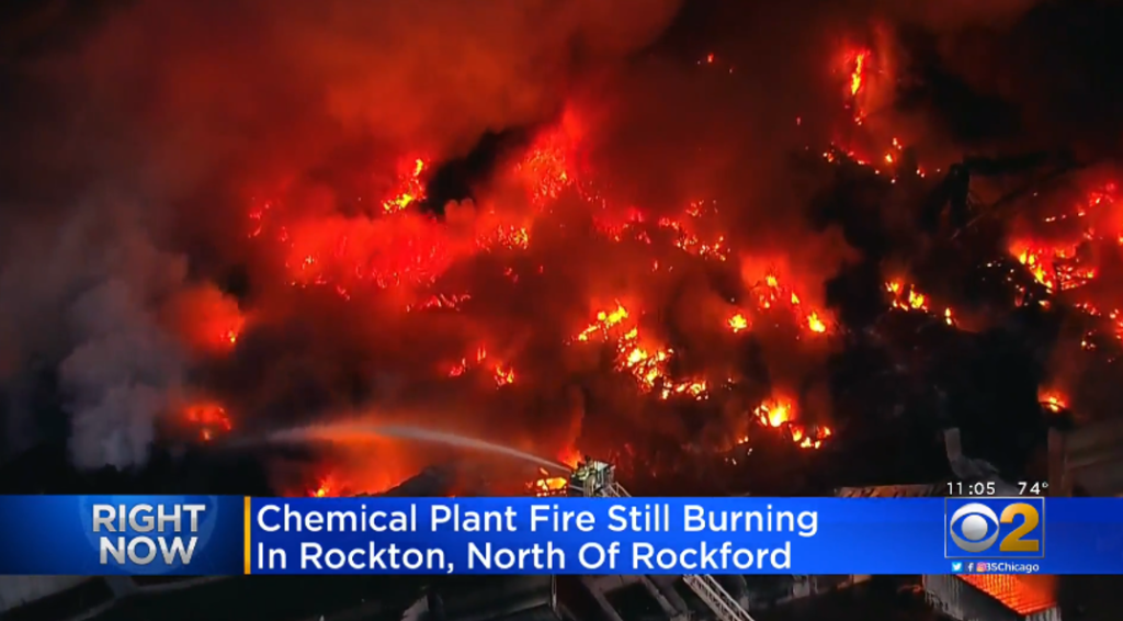 Massive fire at chemical plant in Rockton, Illinois, could burn for days 1