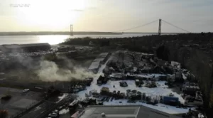 A factory fire in Hull, UK, involved 300 tonnes of plastic