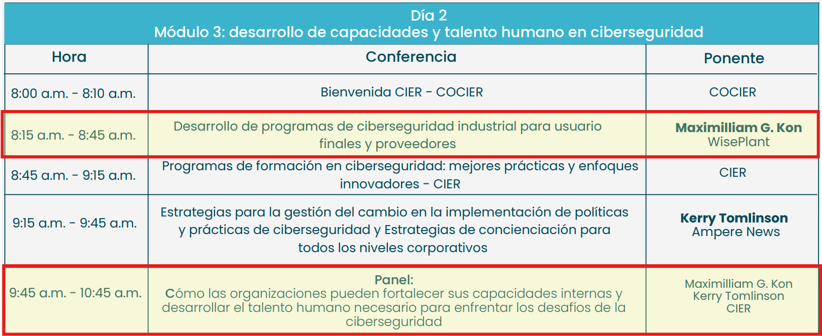 4° Foro CIER de Ciberseguridad en el sector eléctrico 5