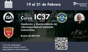 IC37: Operación y Mantenimiento de Ciberseguridad en Sistemas Industriales, español (ID#57318)